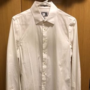 Express Men’s Slim Fit White Button Dress Shirt